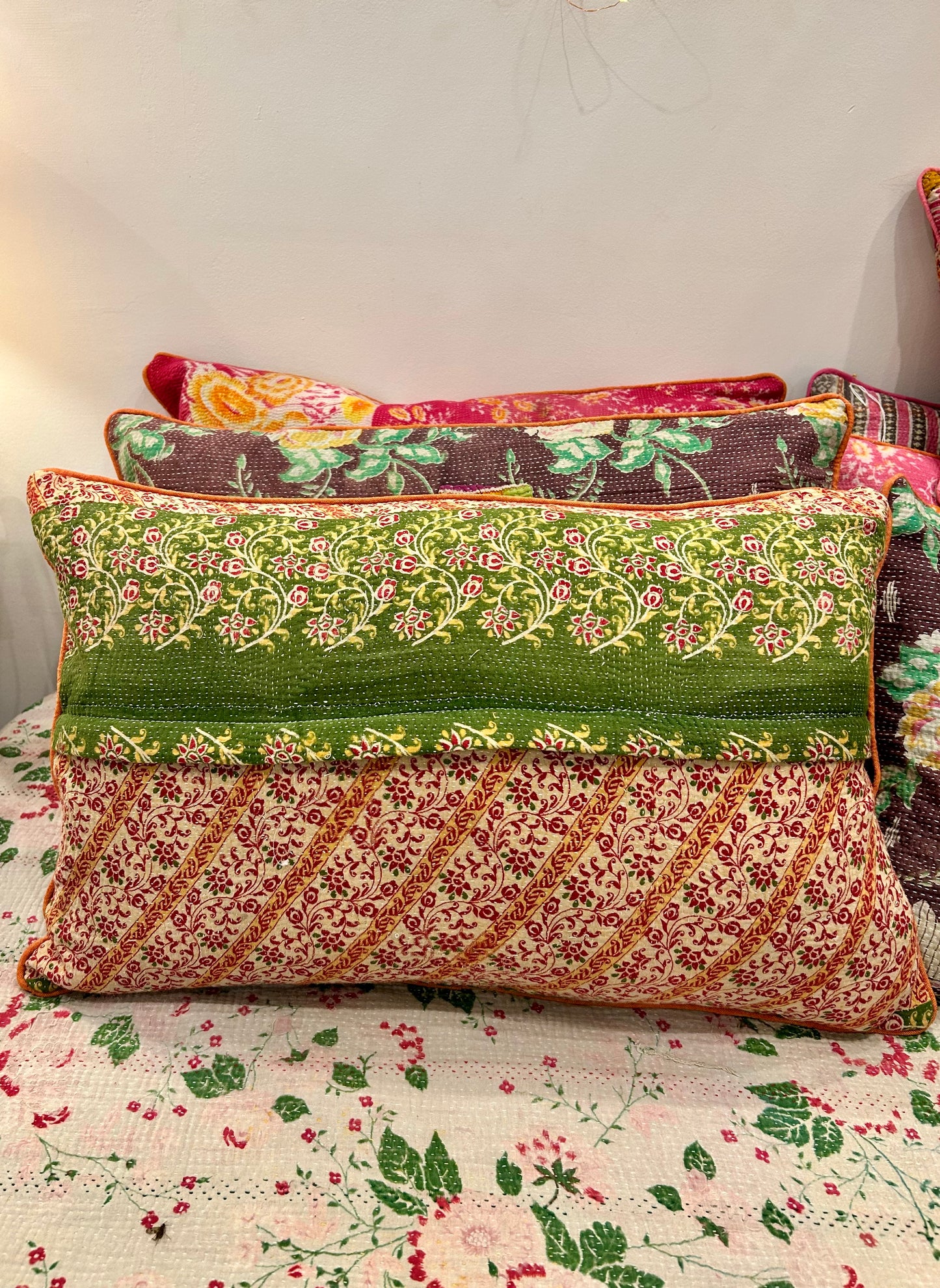 Coussin en Kantha
