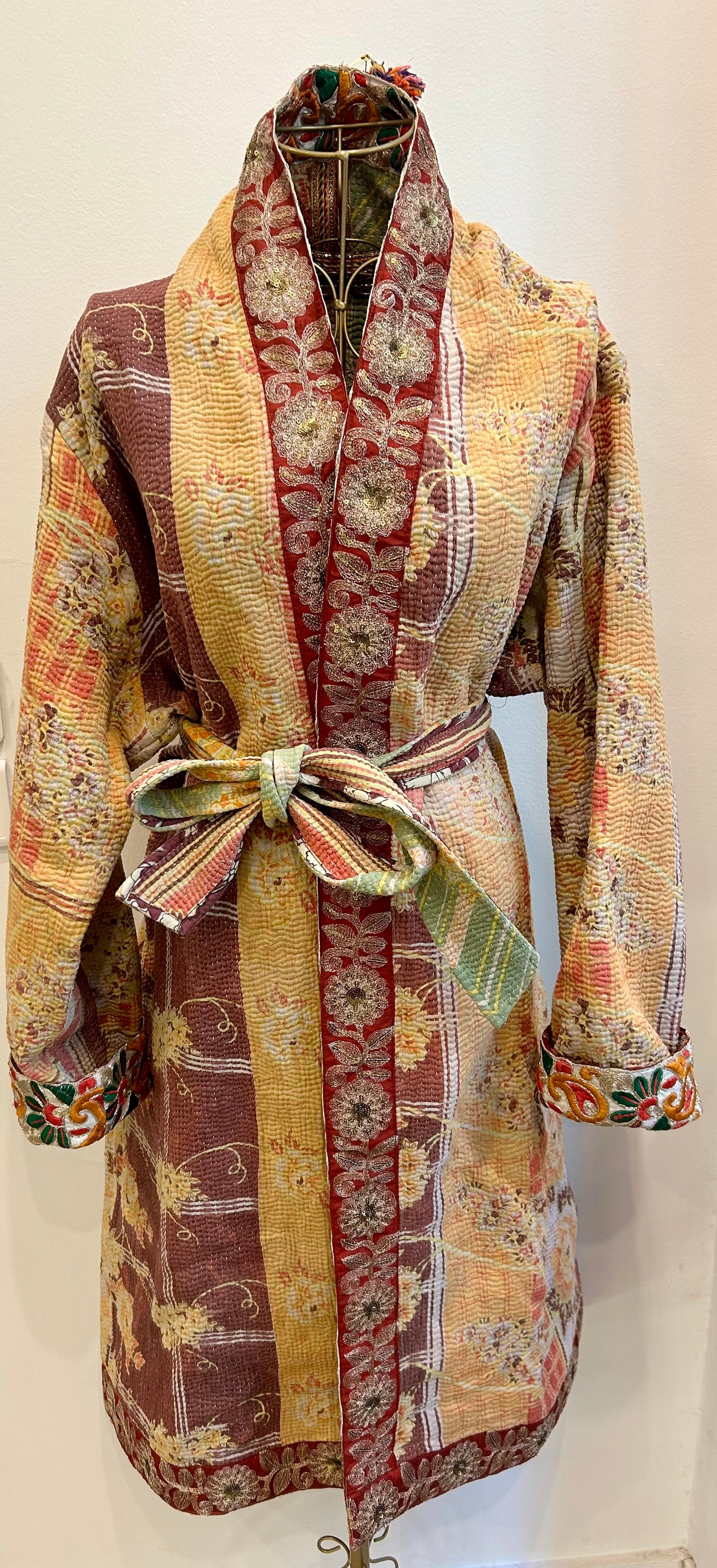 Manteau en Kantha