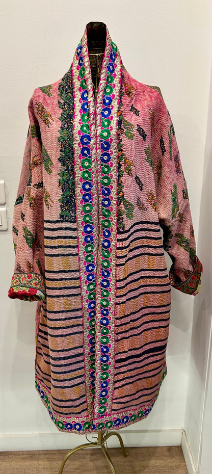 Manteau en Kantha