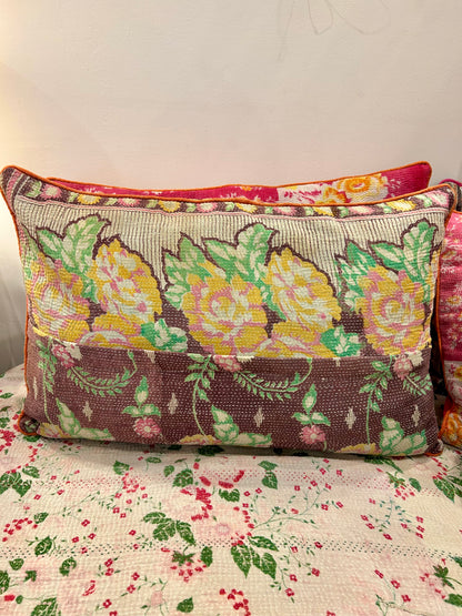Coussin en Kantha