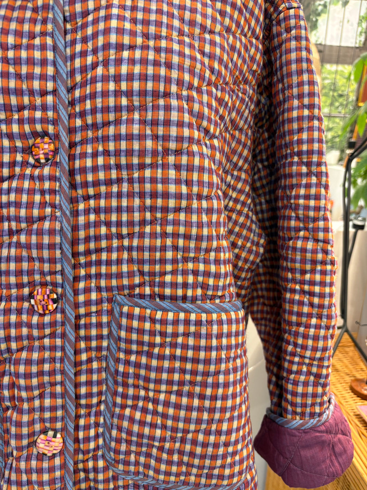 Doudoune matelassée en Khadi