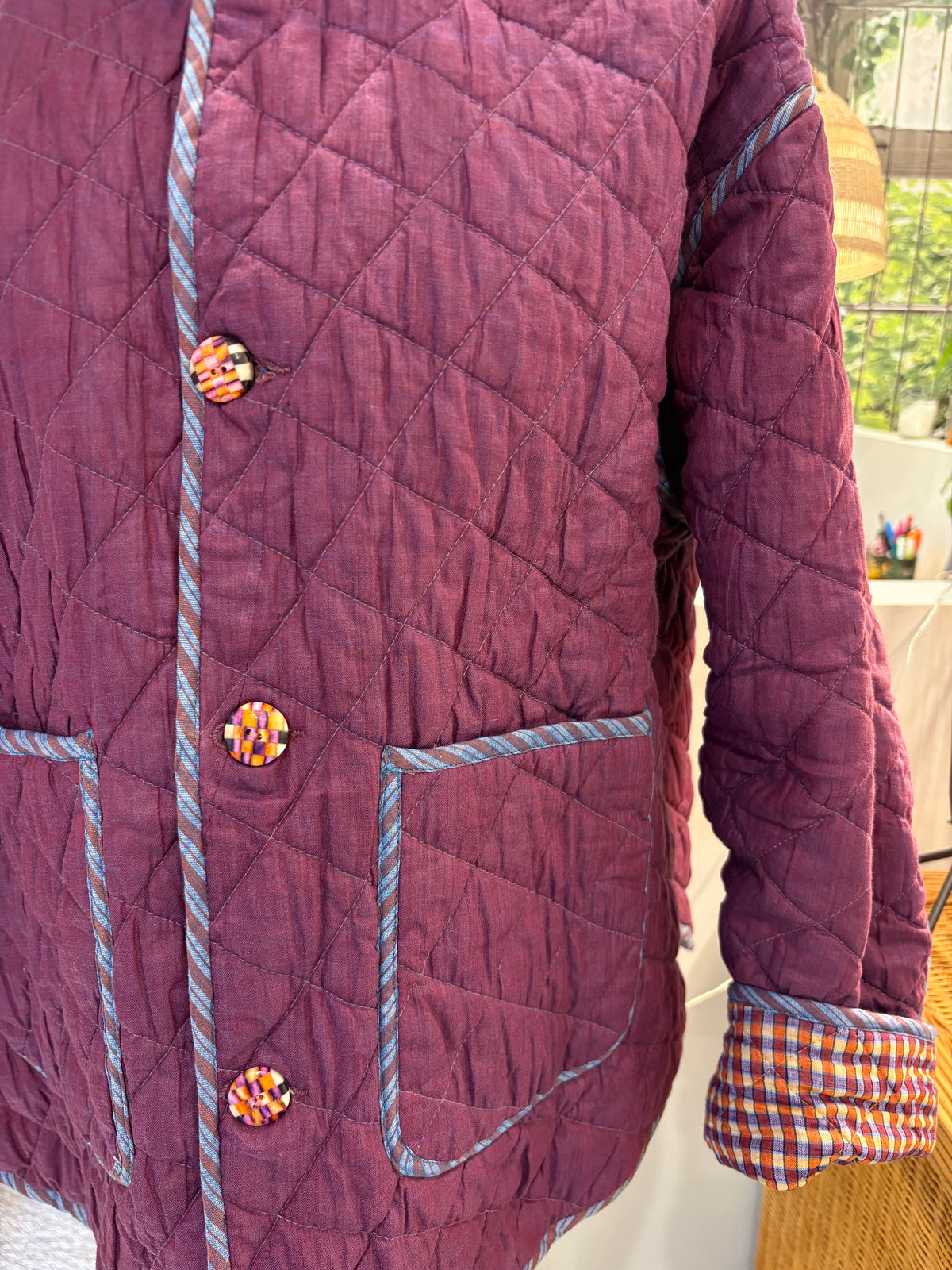Doudoune matelassée en Khadi