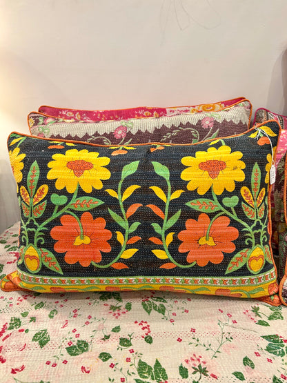 Coussin en Kantha