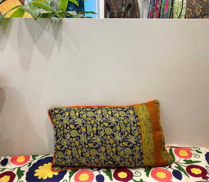 Kantha cushion