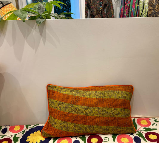 Kantha cushion