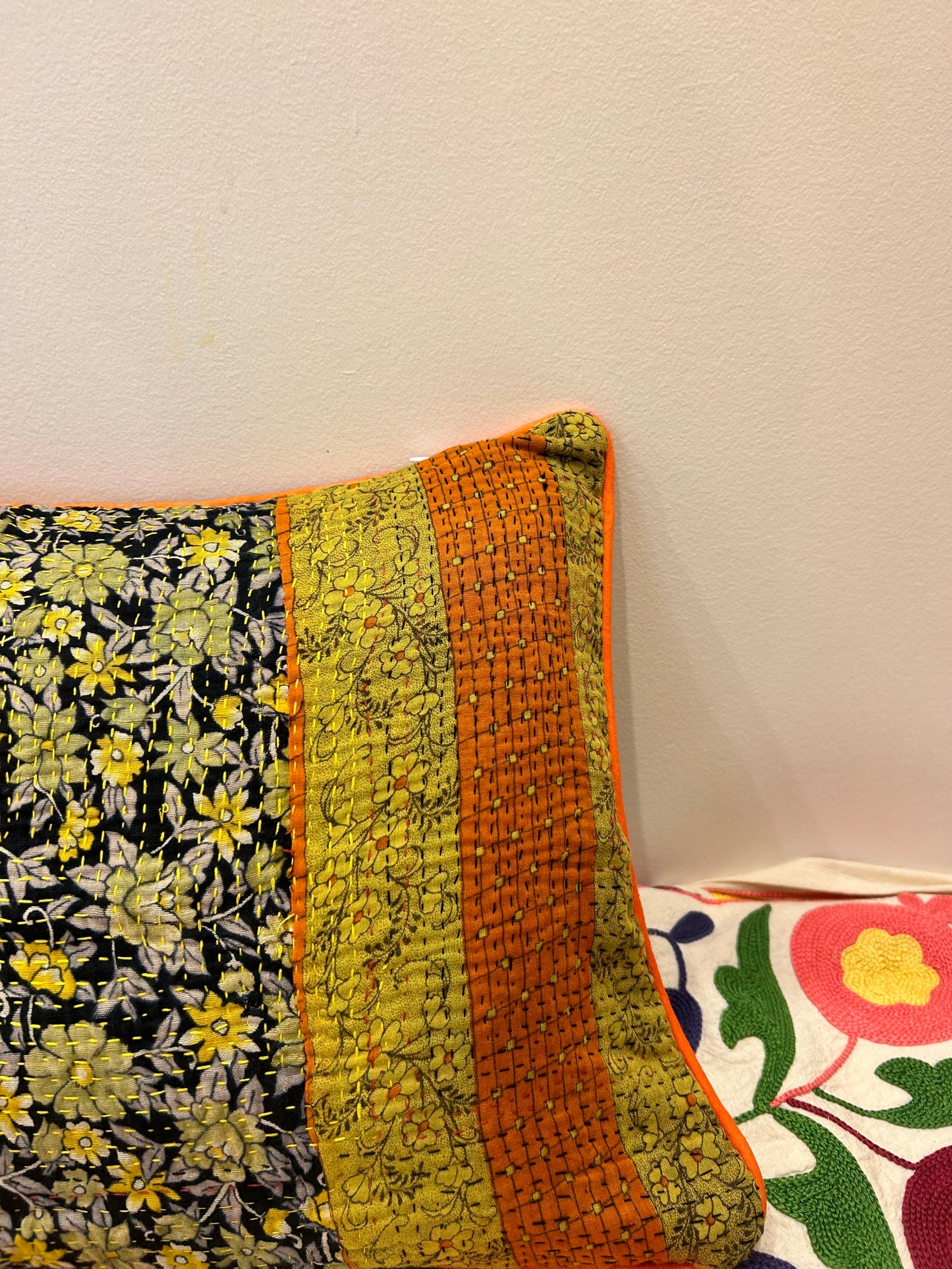 Kantha cushion